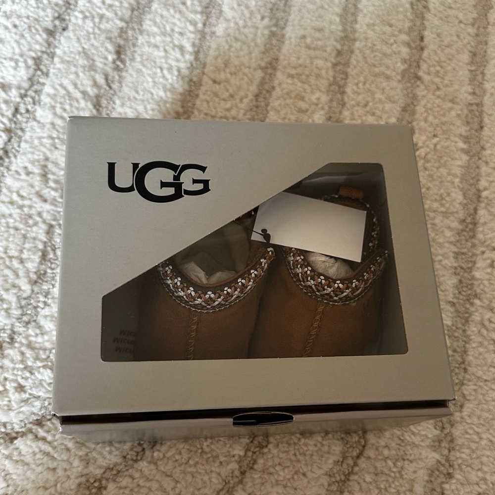 Ugg Baby Tasman Slipper Booties 0/1 Size Chestnut